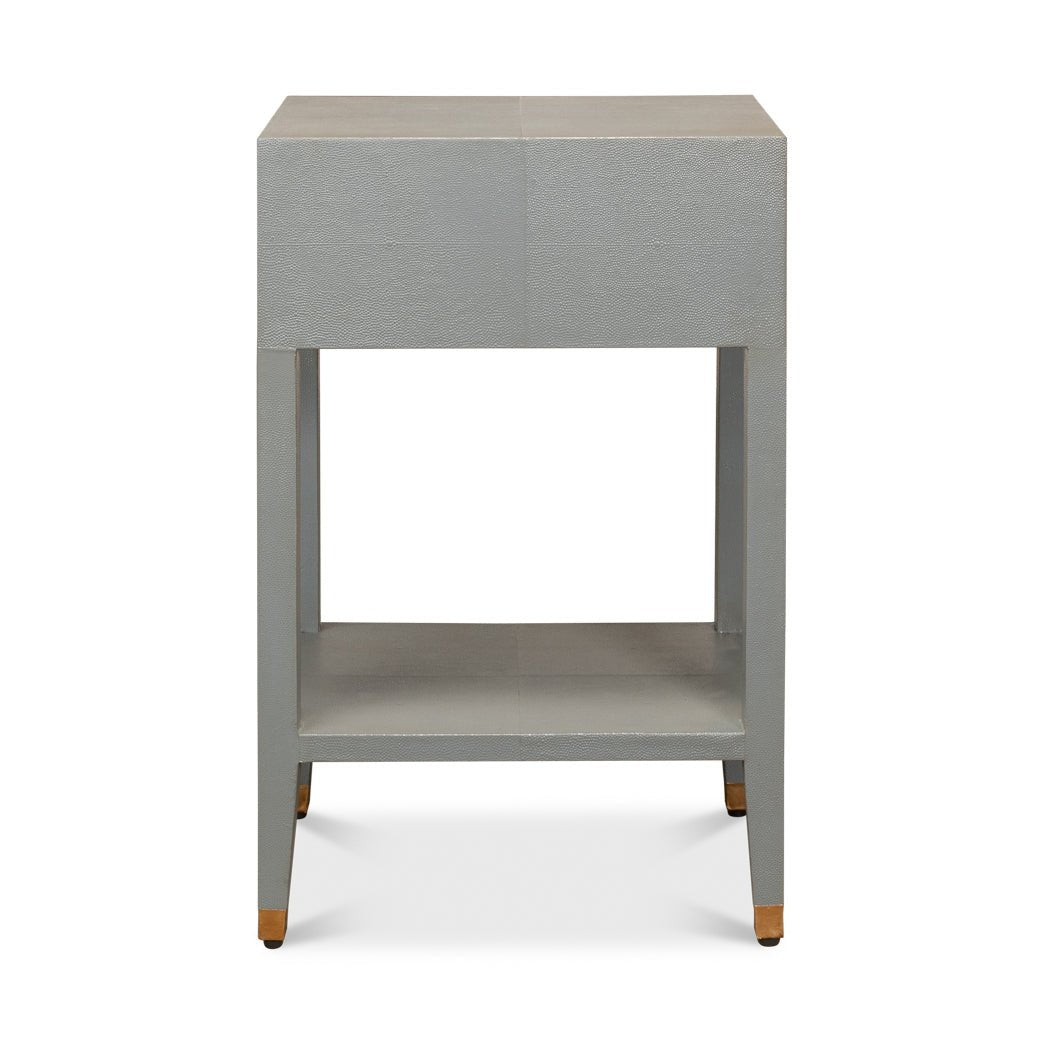 Art Deco Grey Nightstand - English Georgian America
