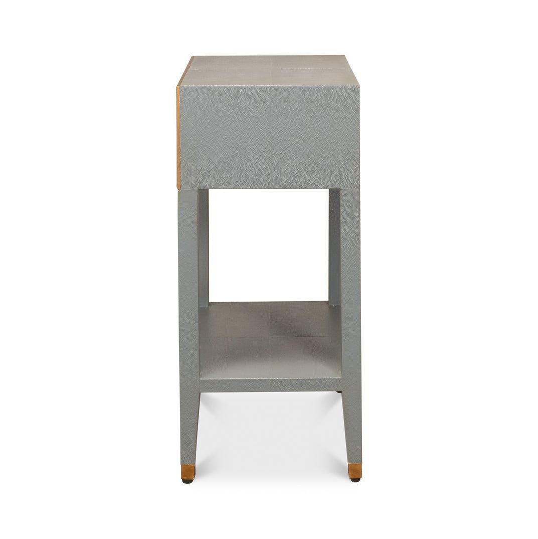Art Deco Grey Nightstand - English Georgian America