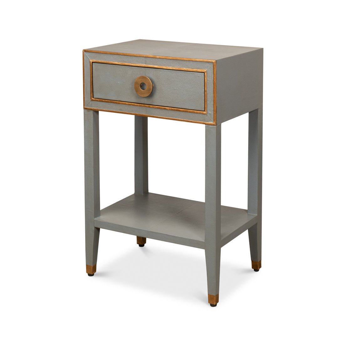 Art Deco Grey Nightstand - English Georgian America
