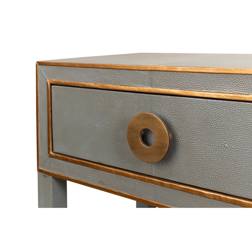 Art Deco Grey Nightstand - English Georgian America