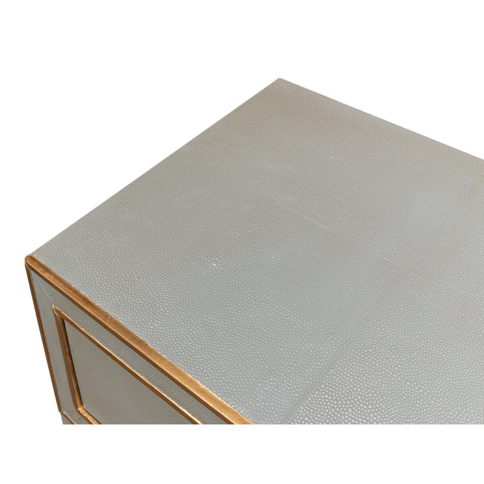 Art Deco Grey Nightstand - English Georgian America