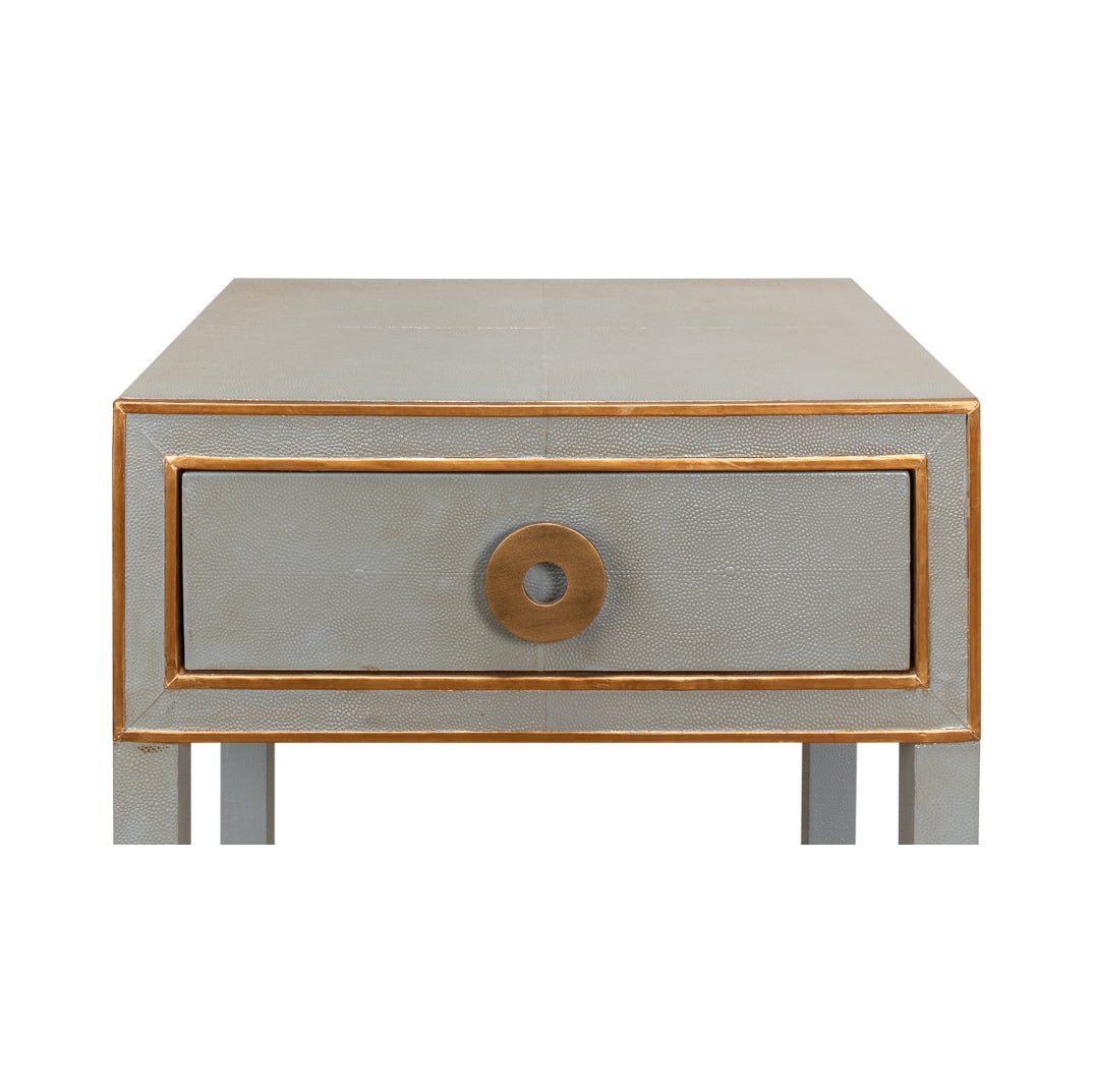 Art Deco Grey Nightstand - English Georgian America