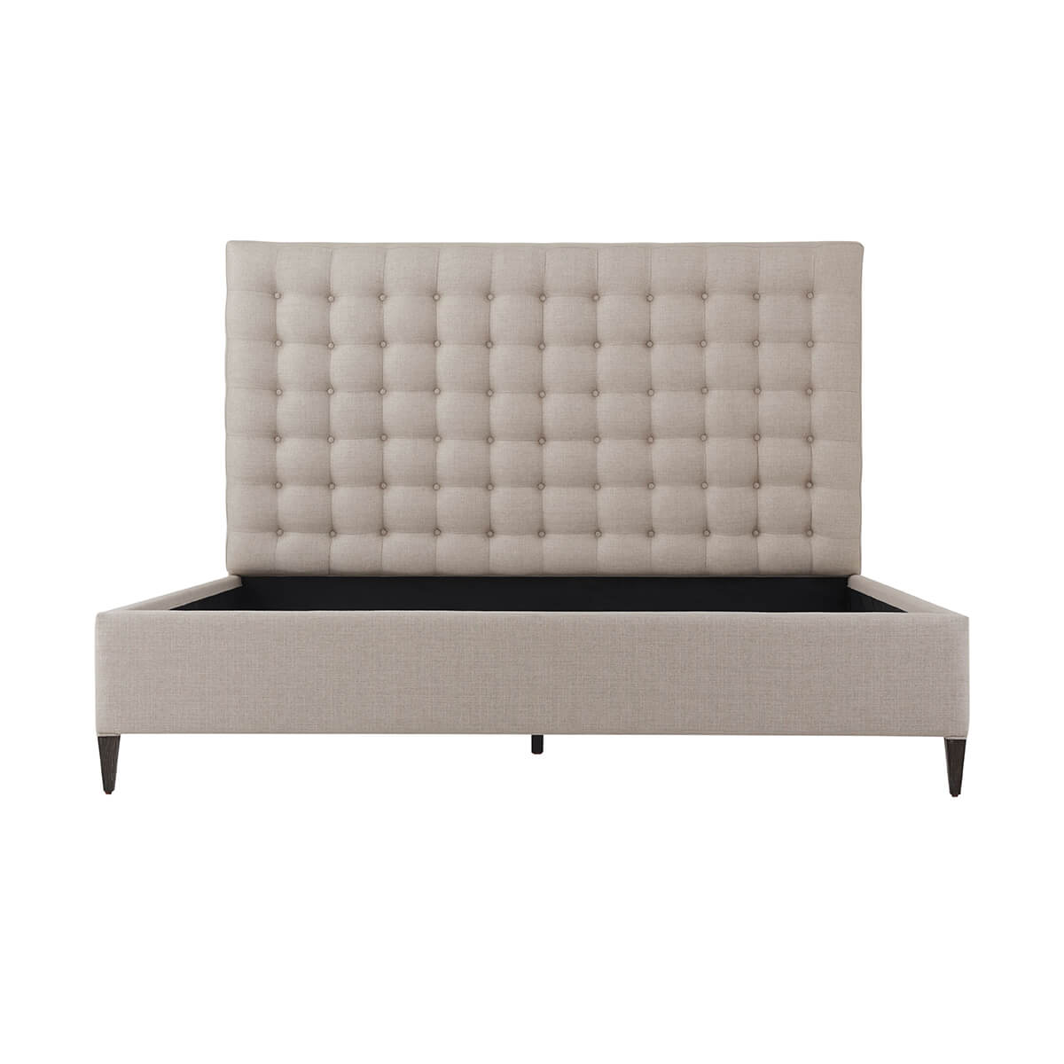 Art Deco Inspired Tufted King Bed - English Georgian America