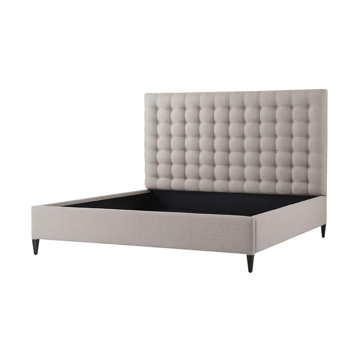 Art Deco Inspired Tufted King Bed - English Georgian America