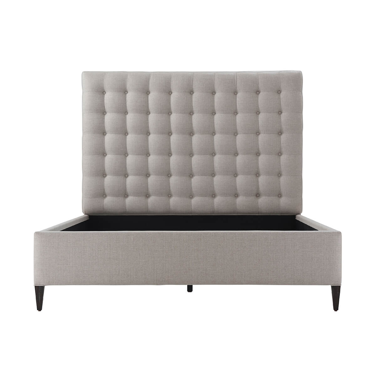 Art Deco Inspired Tufted Queen Bed - English Georgian America