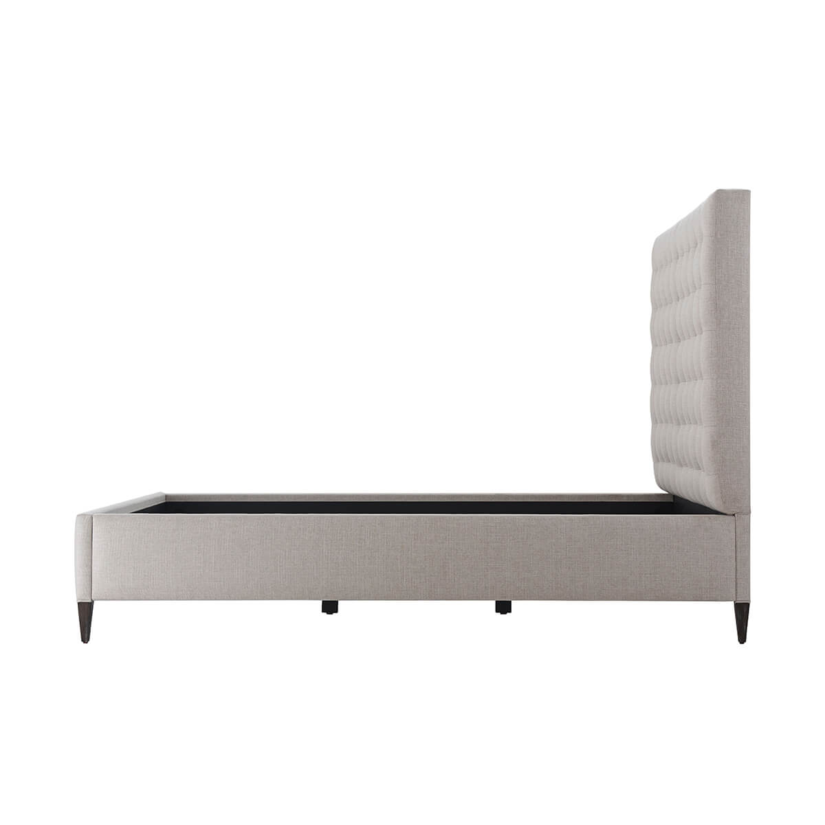 Art Deco Inspired Tufted Queen Bed - English Georgian America
