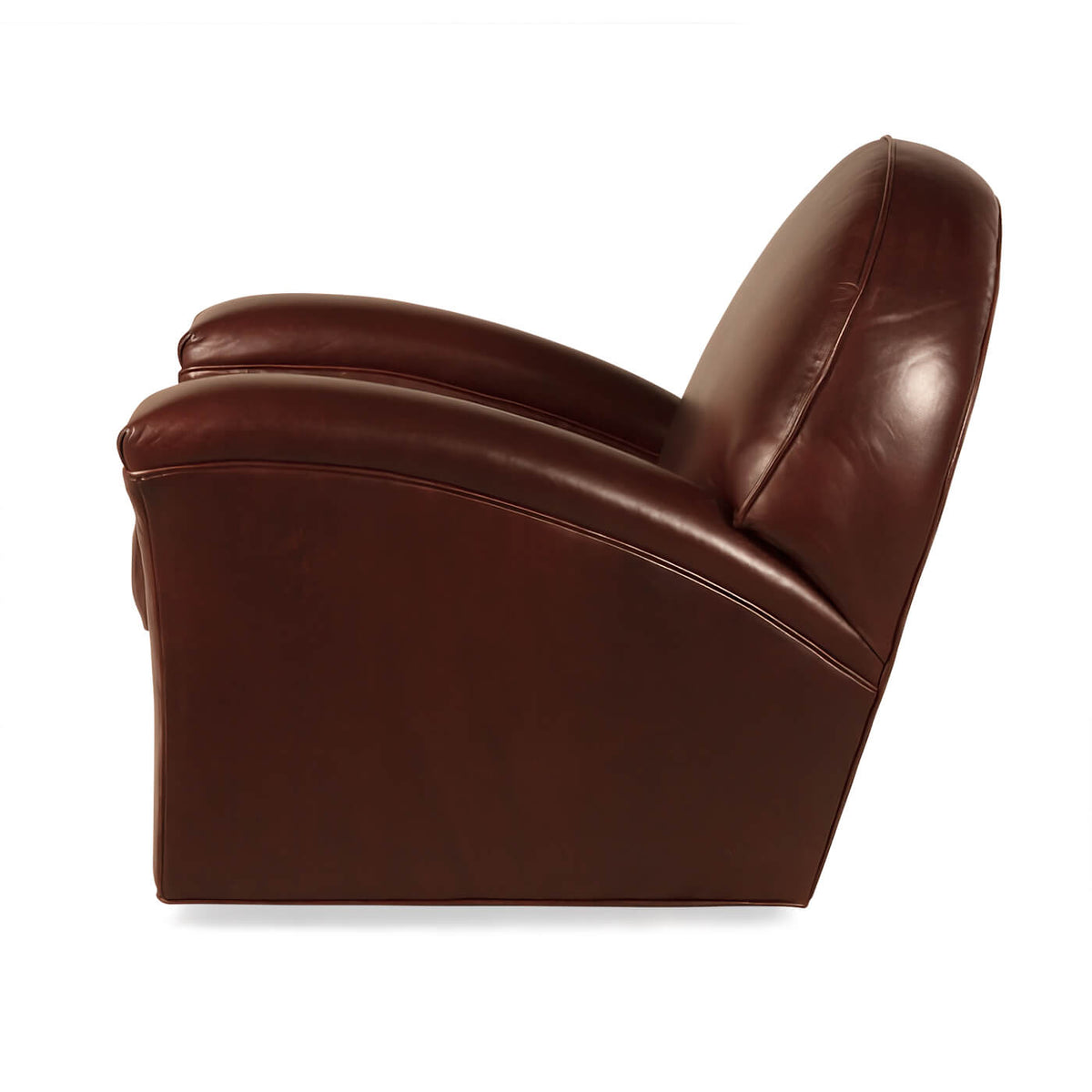 Art Deco Leather Club Chair - English Georgian America