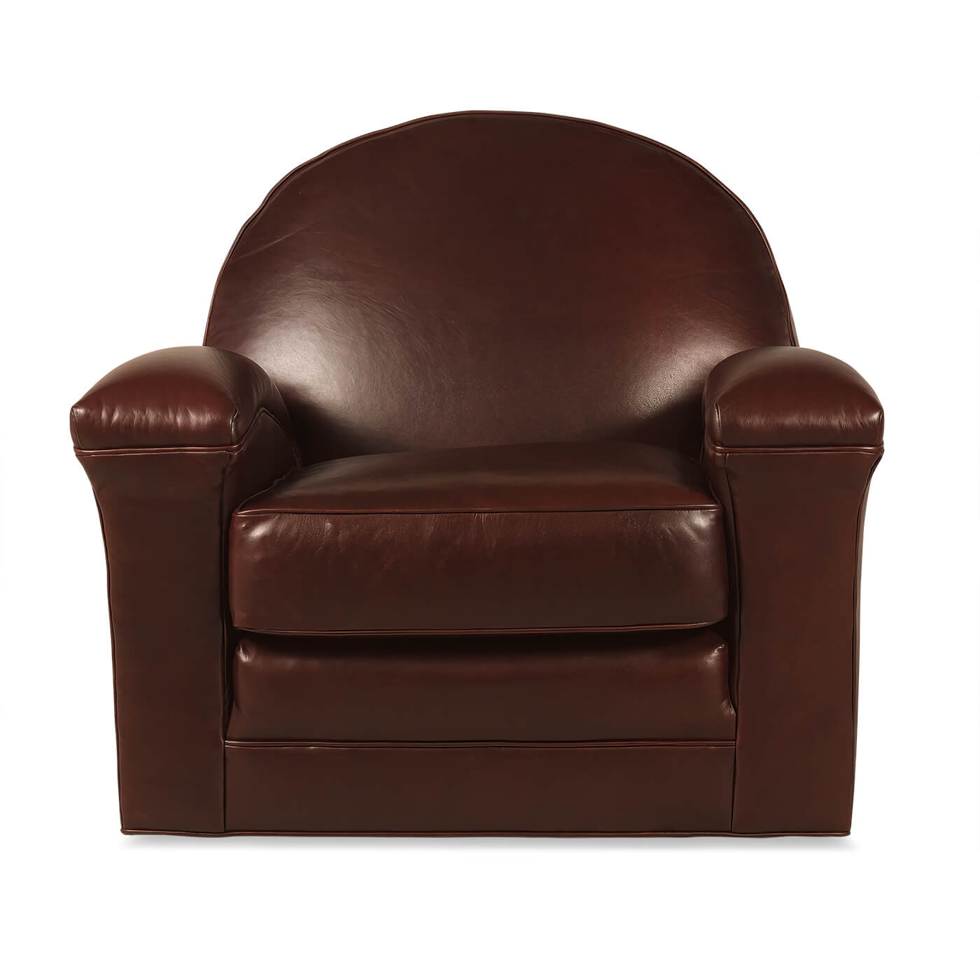 Art Deco Leather Club Chair - English Georgian America