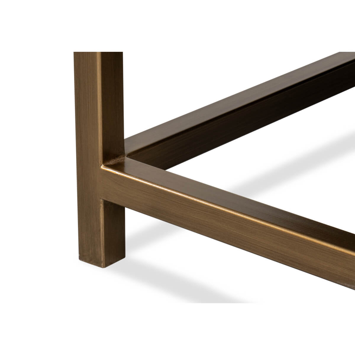 Art Deco Leather Coffee Table in Chambray Blue - English Georgian America