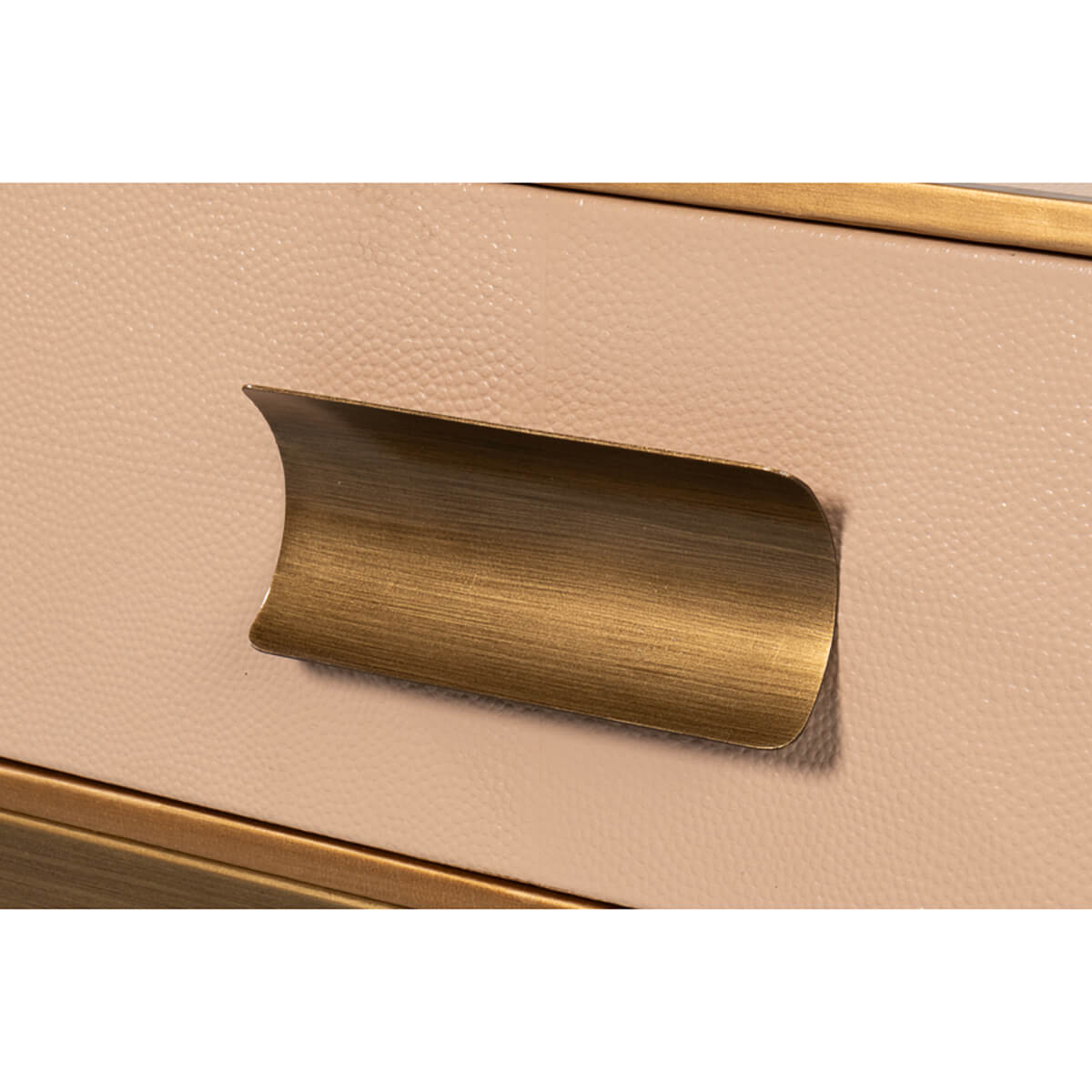 Art Deco Leather Coffee Table in Tan - English Georgian America