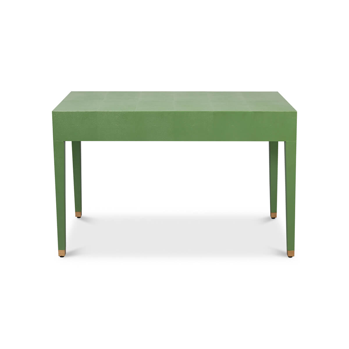 Art Deco Leather Desk In Watercress Green - English Georgian America