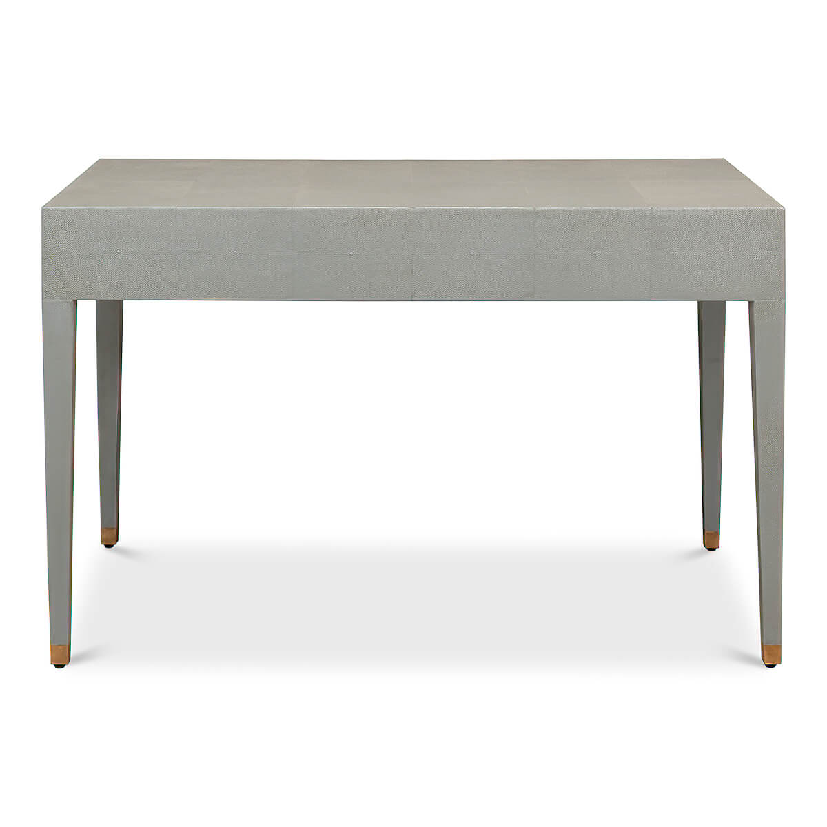 Art Deco Leather Desk - Light Grey - English Georgian America