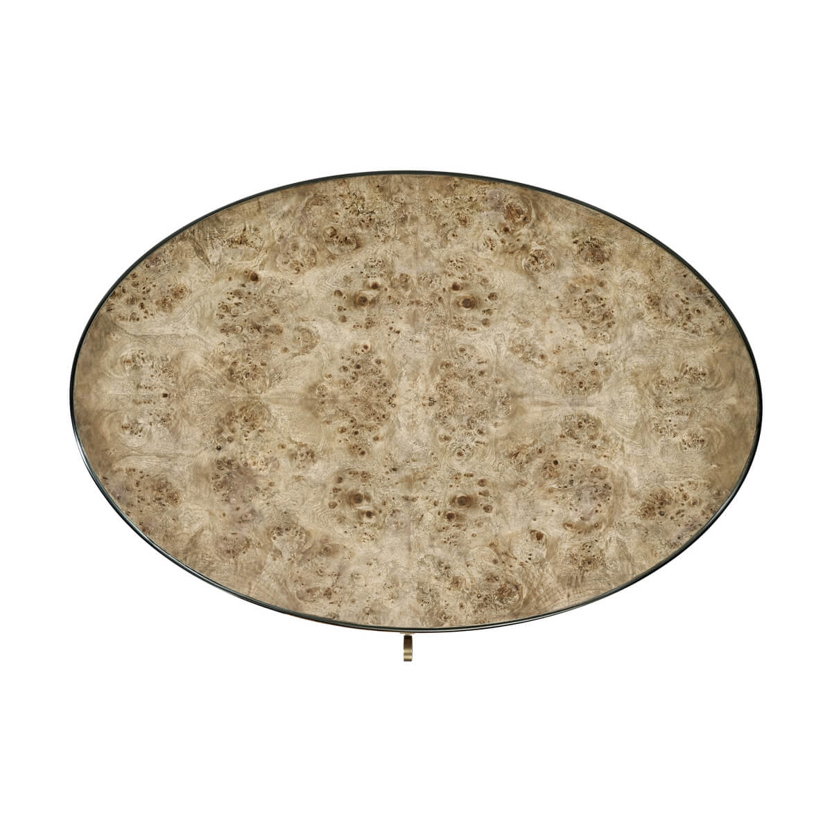 Art Deco Oval Burl Nightstand - English Georgian America