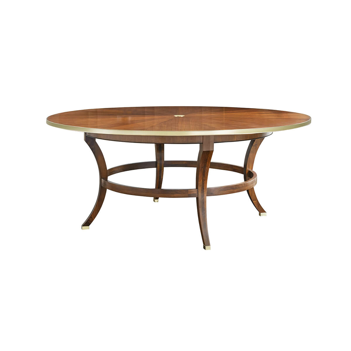 Art Deco Round Dining Table - Walnut - English Georgian America