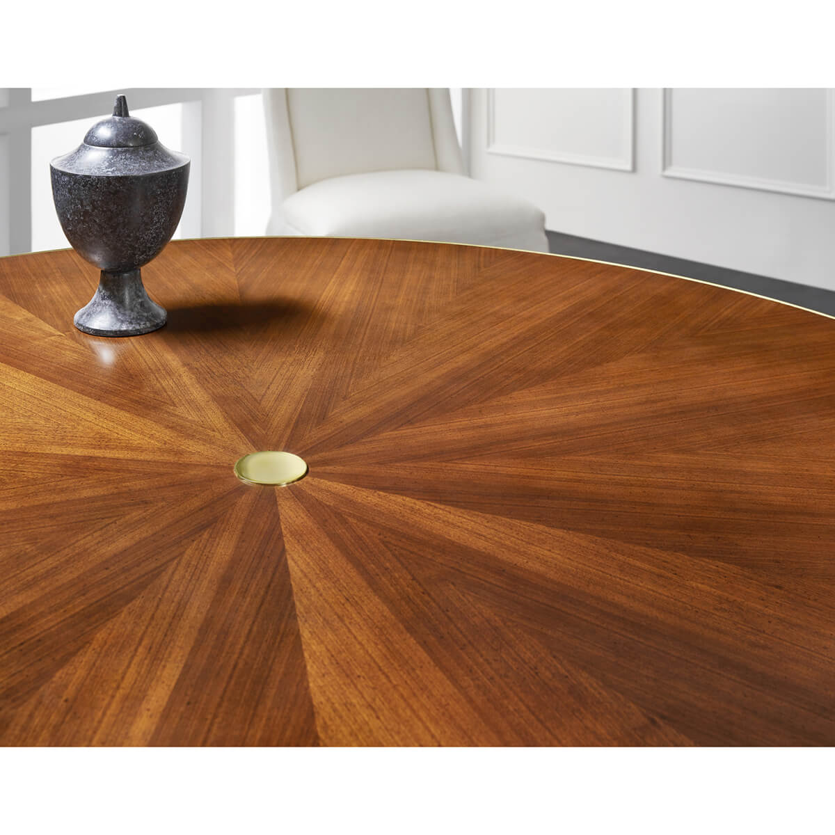 Art Deco Round Dining Table - Walnut - English Georgian America