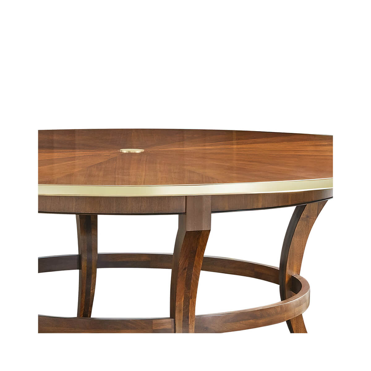 Art Deco Round Dining Table - Walnut - English Georgian America