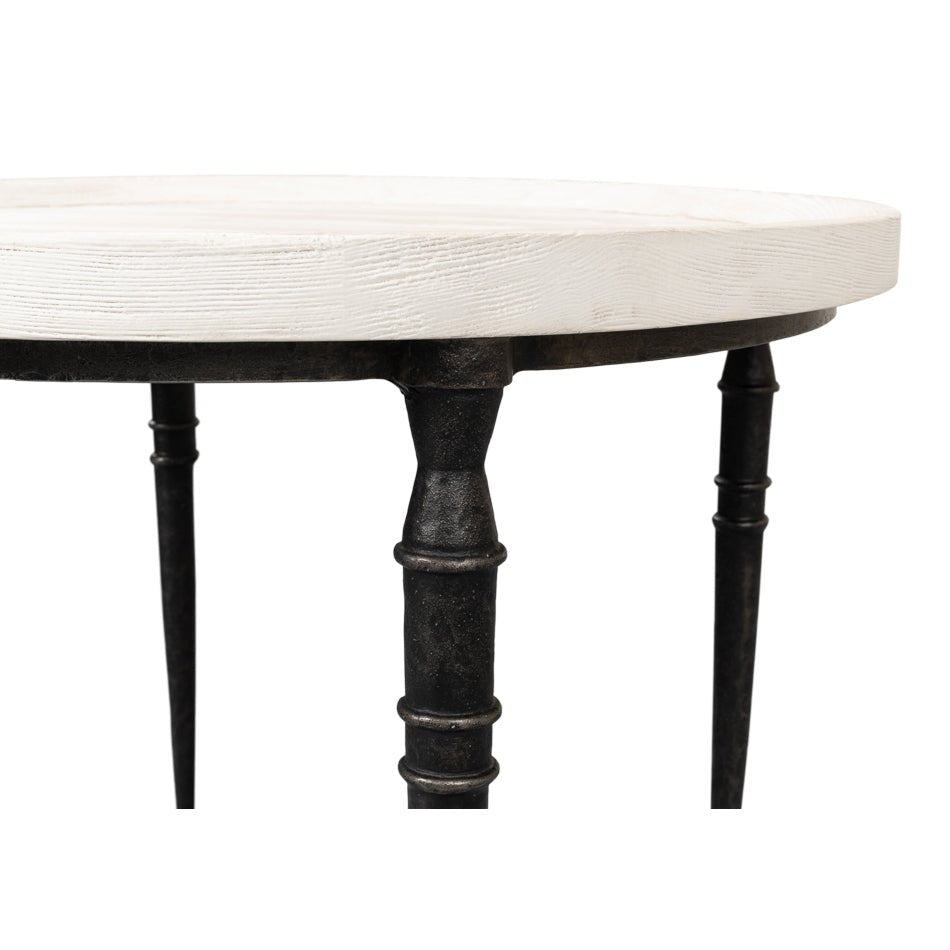 Art Deco Round End Table - English Georgian America