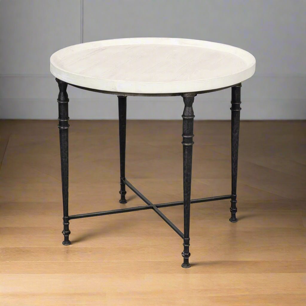 Art Deco Round End Table - English Georgian America