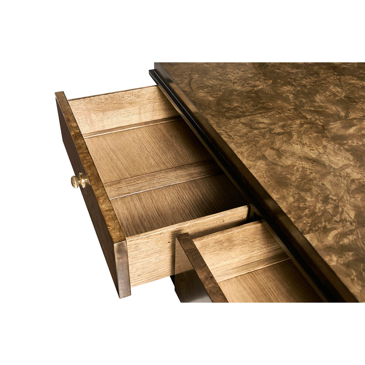 Art Deco Style Burl Wood Dresser - English Georgian America