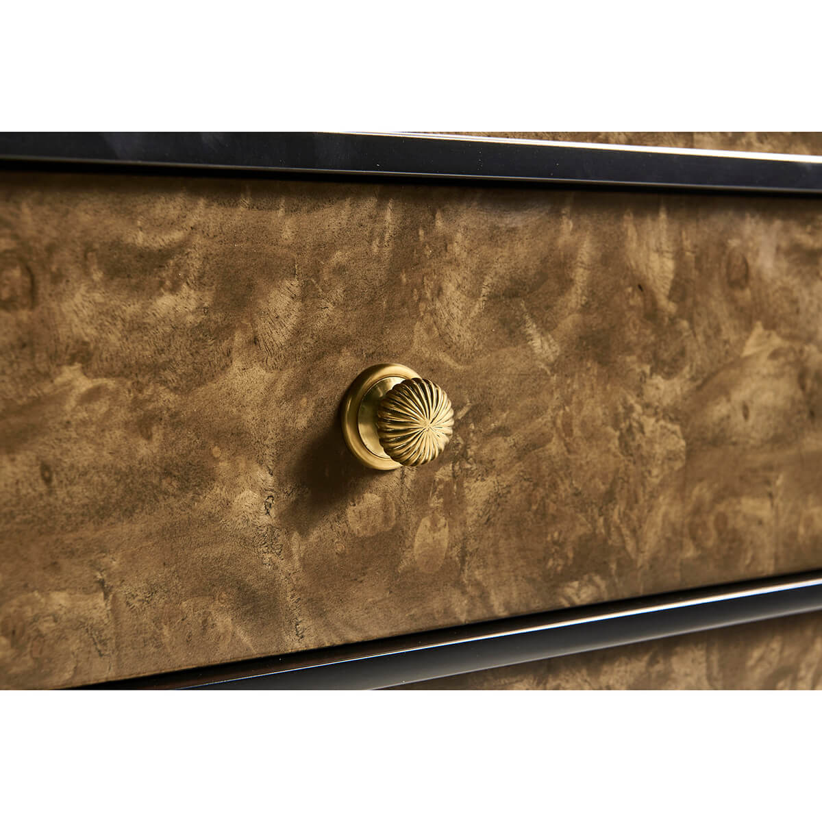 Art Deco Style Burl Wood Dresser - English Georgian America