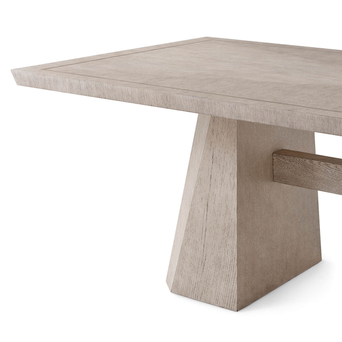 Art Deco Style Dining Table - Light Oak - English Georgian America