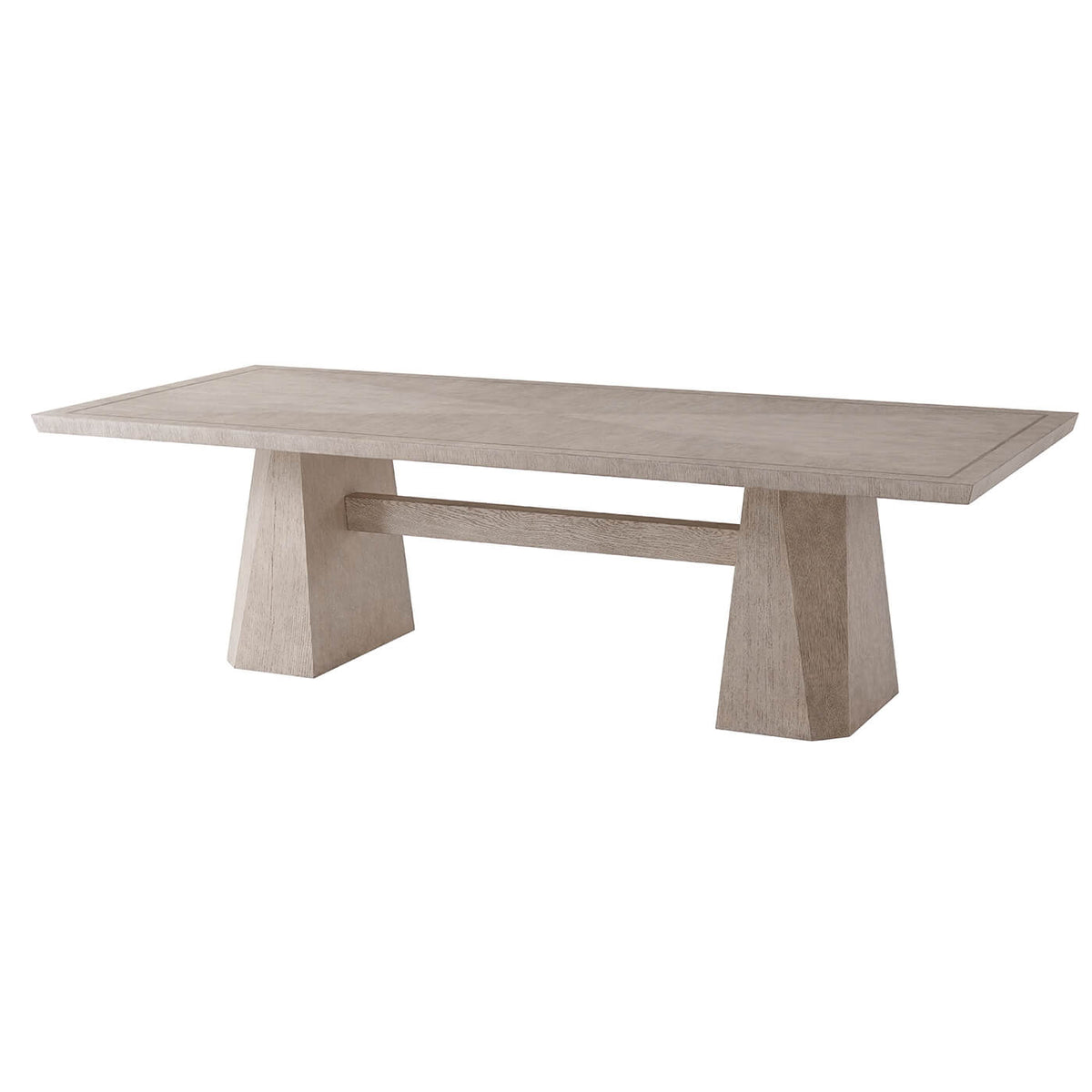 Art Deco Style Dining Table - Light Oak - English Georgian America