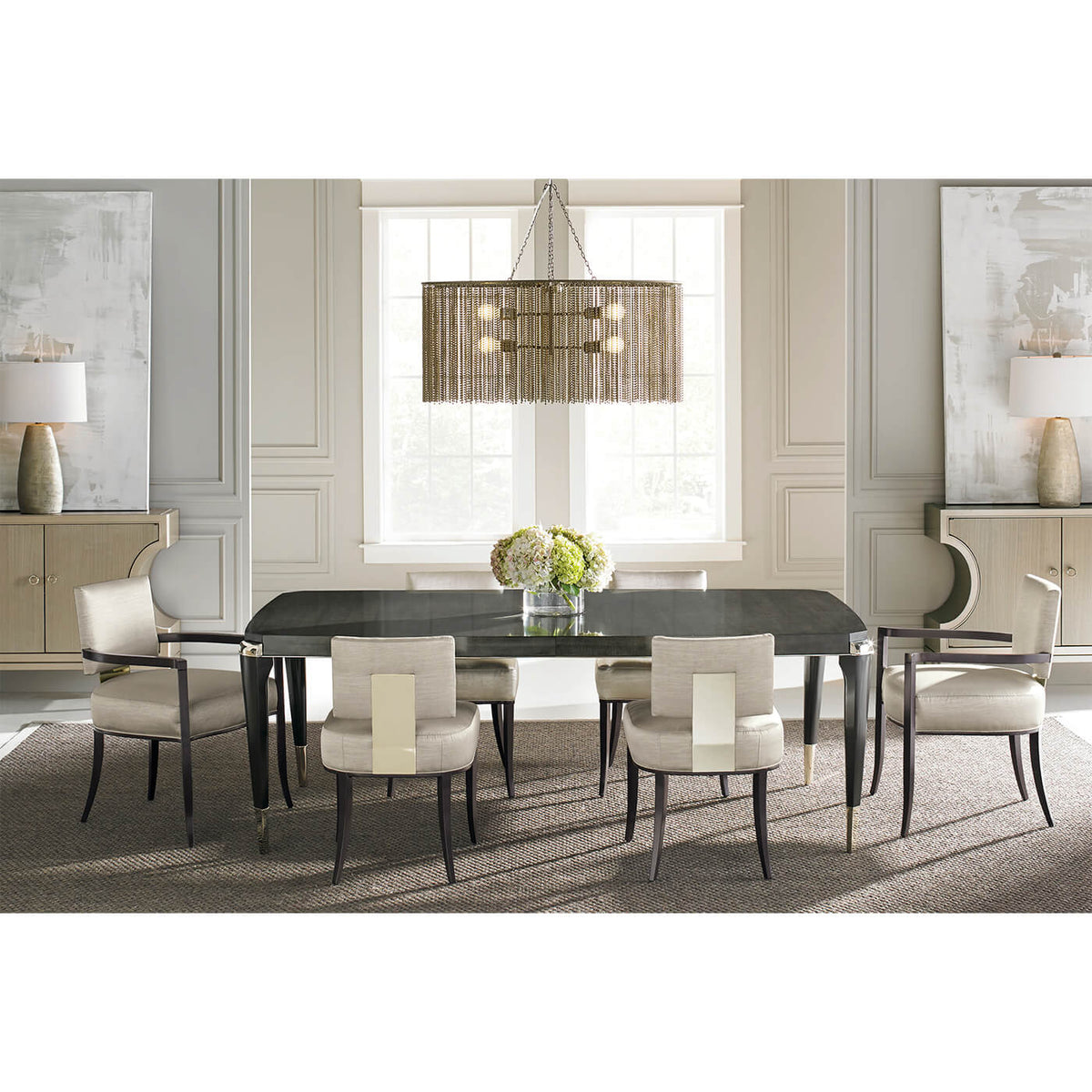 Art Deco Style Extendable Dining Table - English Georgian America