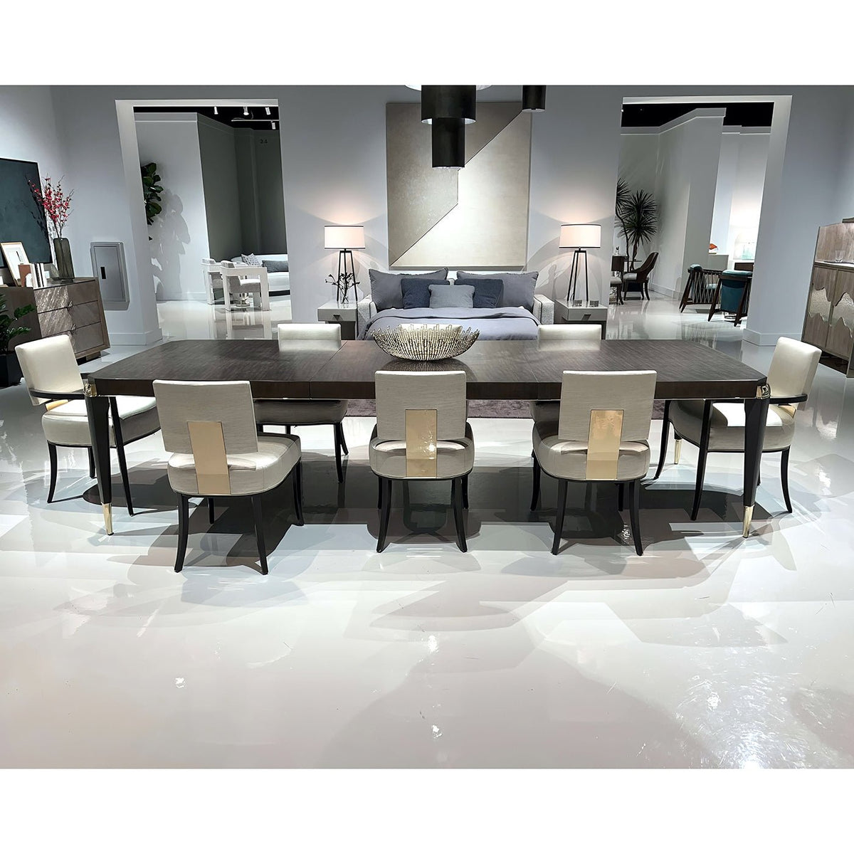 Art Deco Style Extendable Dining Table - English Georgian America