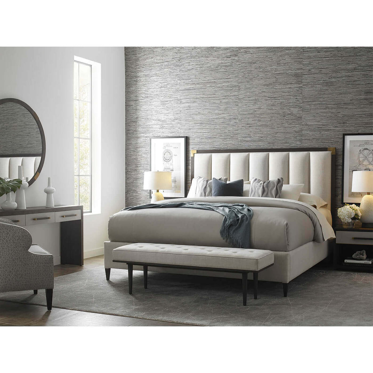 Art Deco Style King Size Bed - English Georgian America