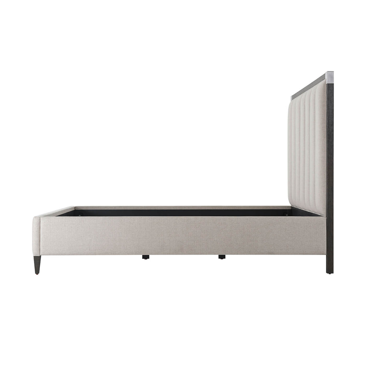 Art Deco Style King Size Bed - Nickel - English Georgian America