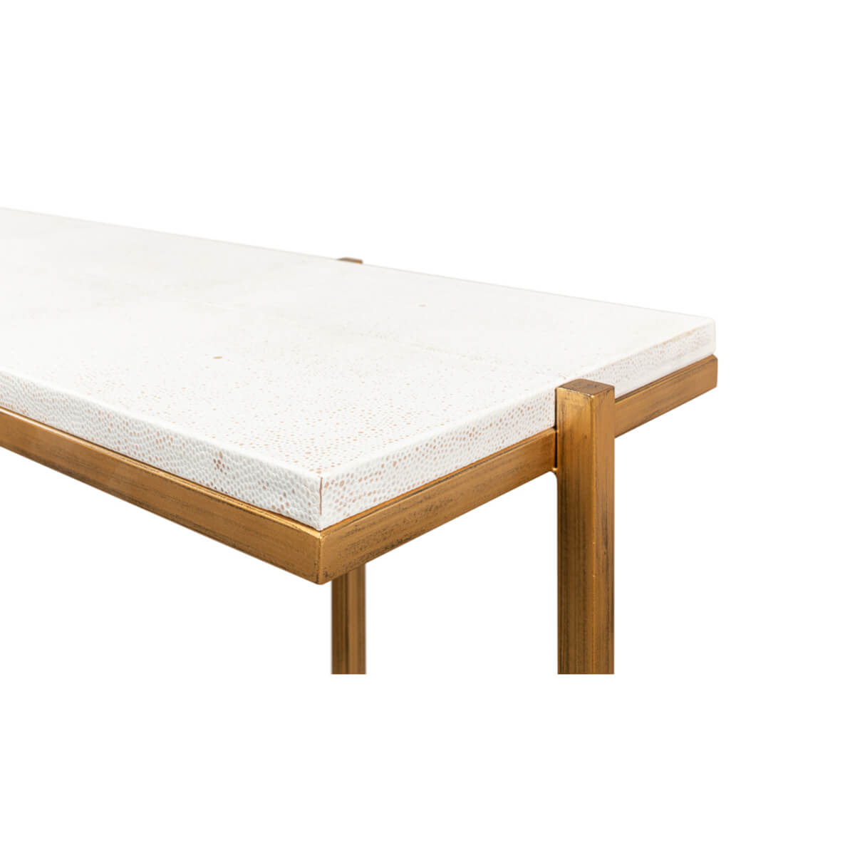 Art Deco Style Leather Top Console - English Georgian America