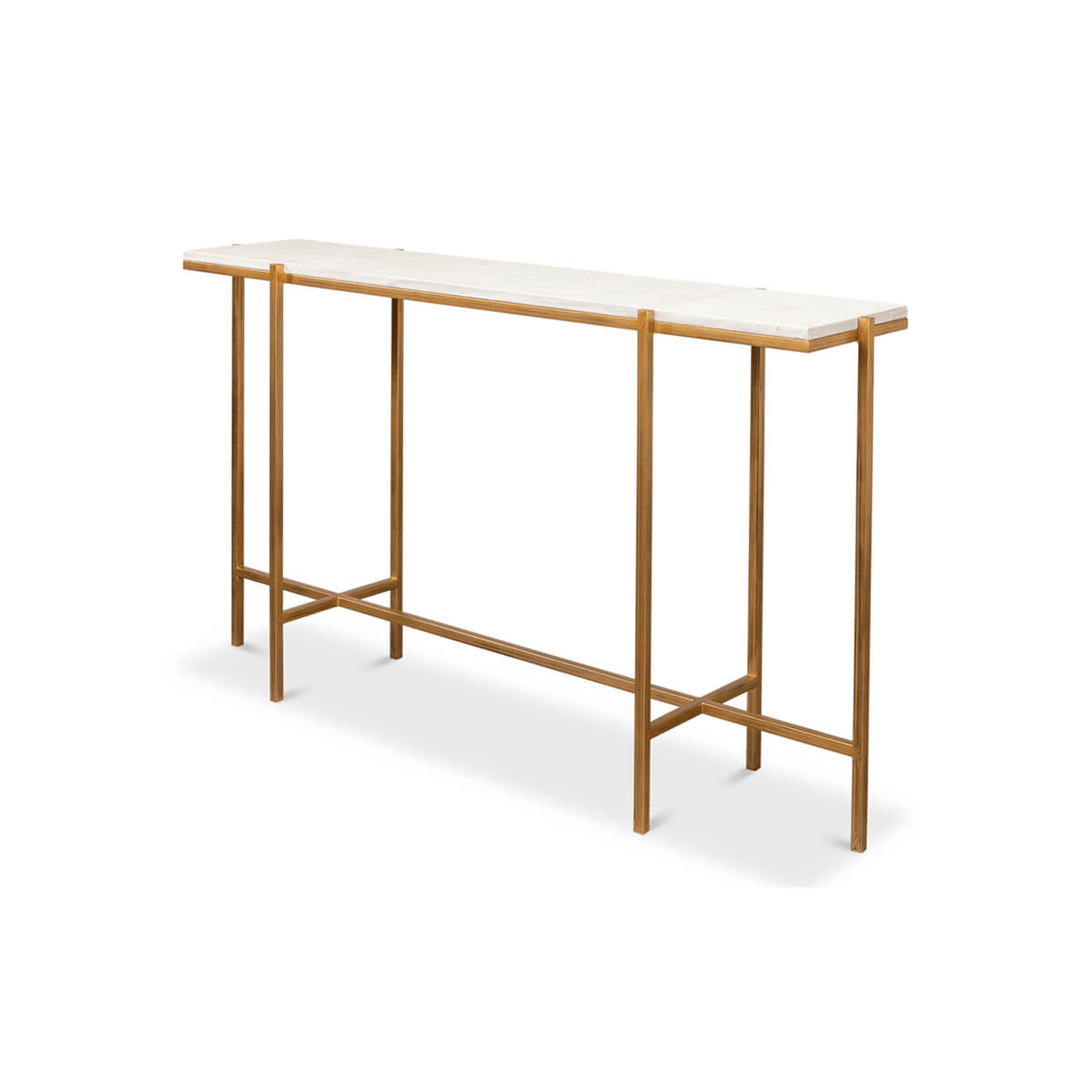 Art Deco Style Leather Top Console - English Georgian America