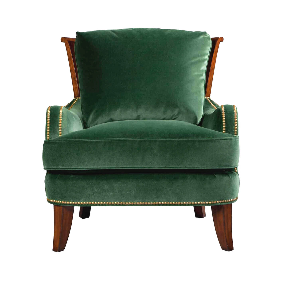 Art Deco Style Overscroll Armchair - English Georgian America