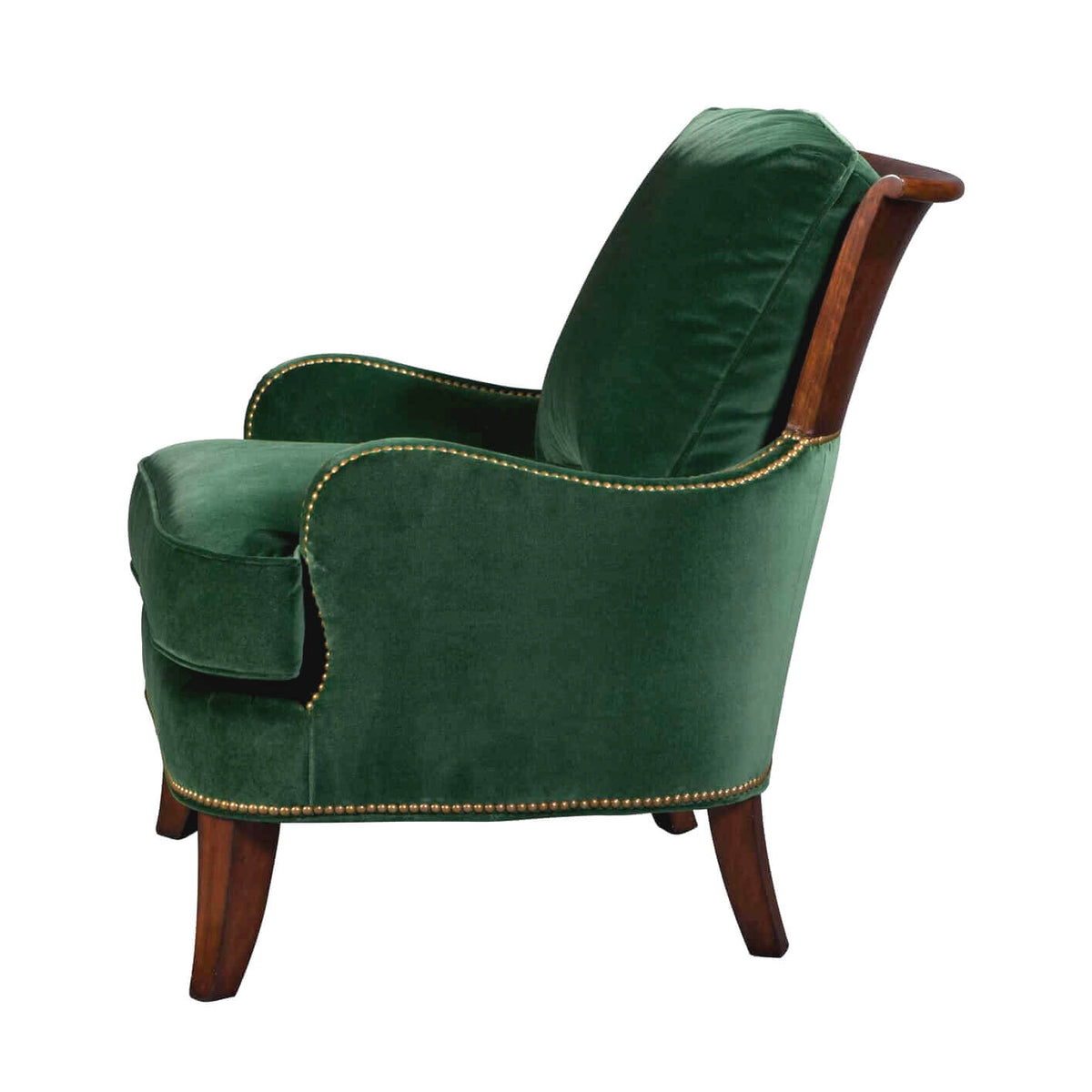 Art Deco Style Overscroll Armchair - English Georgian America