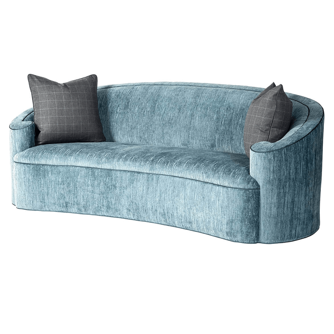 Art Deco Style Scroll Sofa - English Georgian America