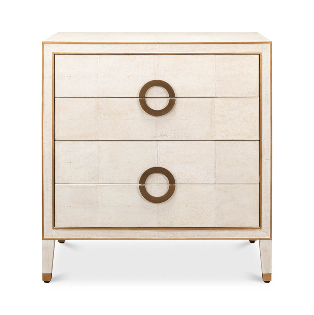 Art Deco Style Shagreen Chest of Drawers - Ivory - English Georgian America