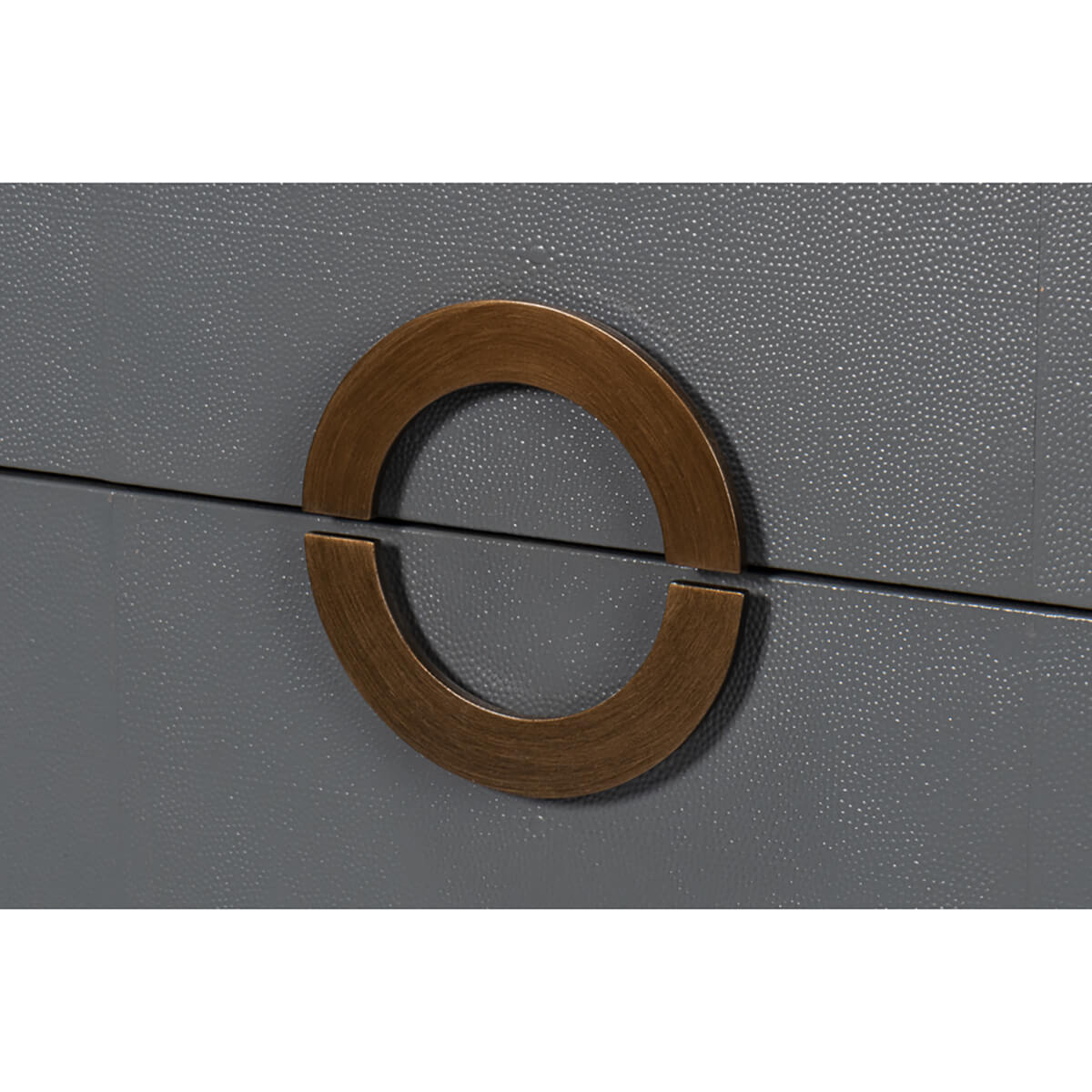 Art Deco Style Shagreen Dresser in Pewter Grey - English Georgian America