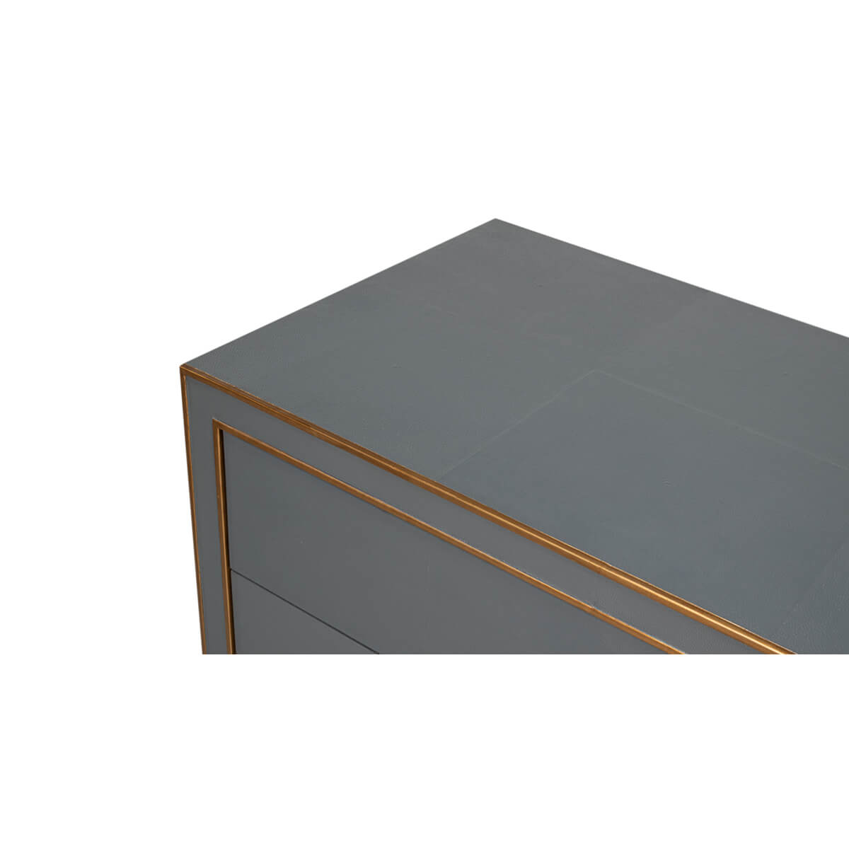 Art Deco Style Shagreen Dresser in Pewter Grey - English Georgian America