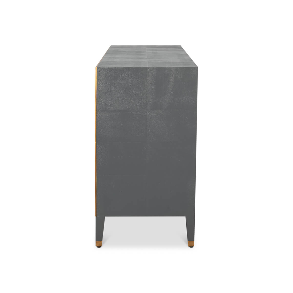Art Deco Style Shagreen Dresser in Pewter Grey - English Georgian America