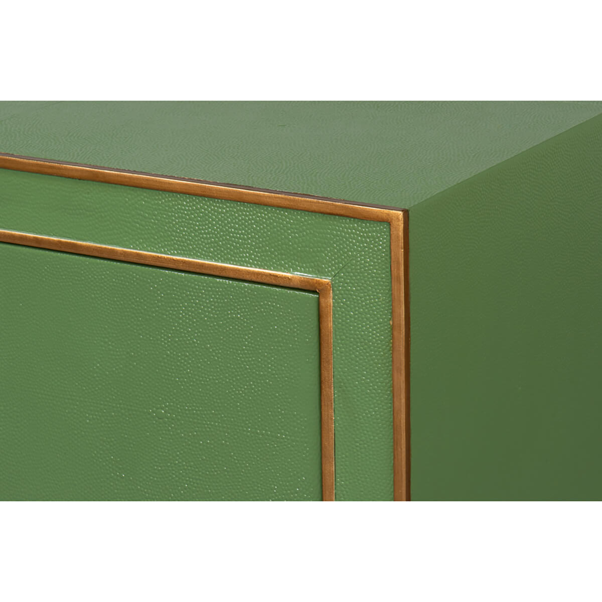 Art Deco Style Shagreen Dresser in Watercress Green - English Georgian America