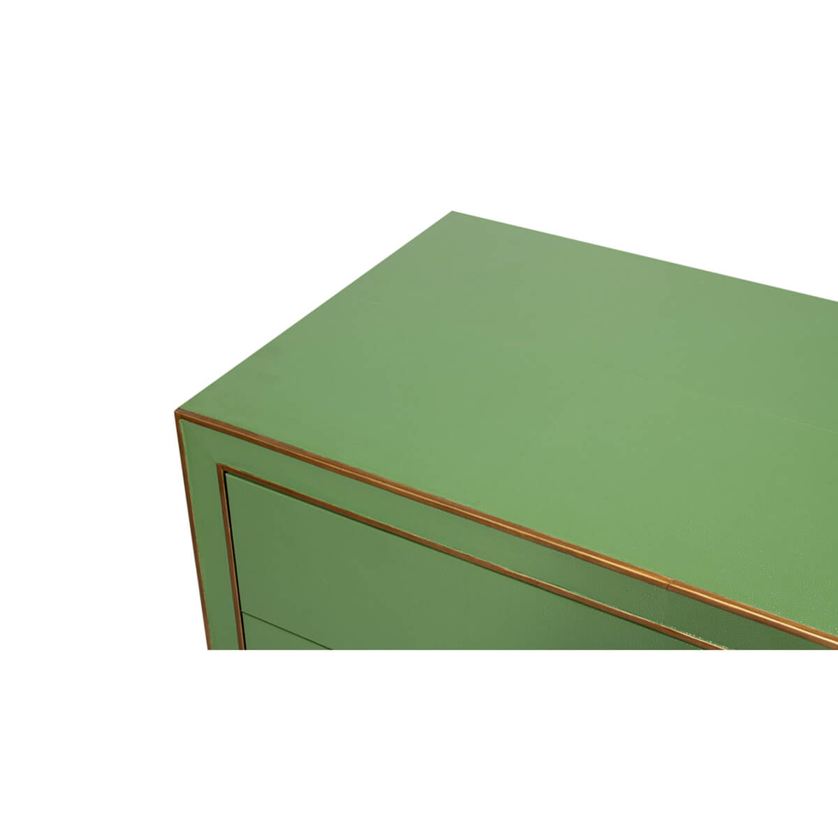 Art Deco Style Shagreen Dresser in Watercress Green - English Georgian America