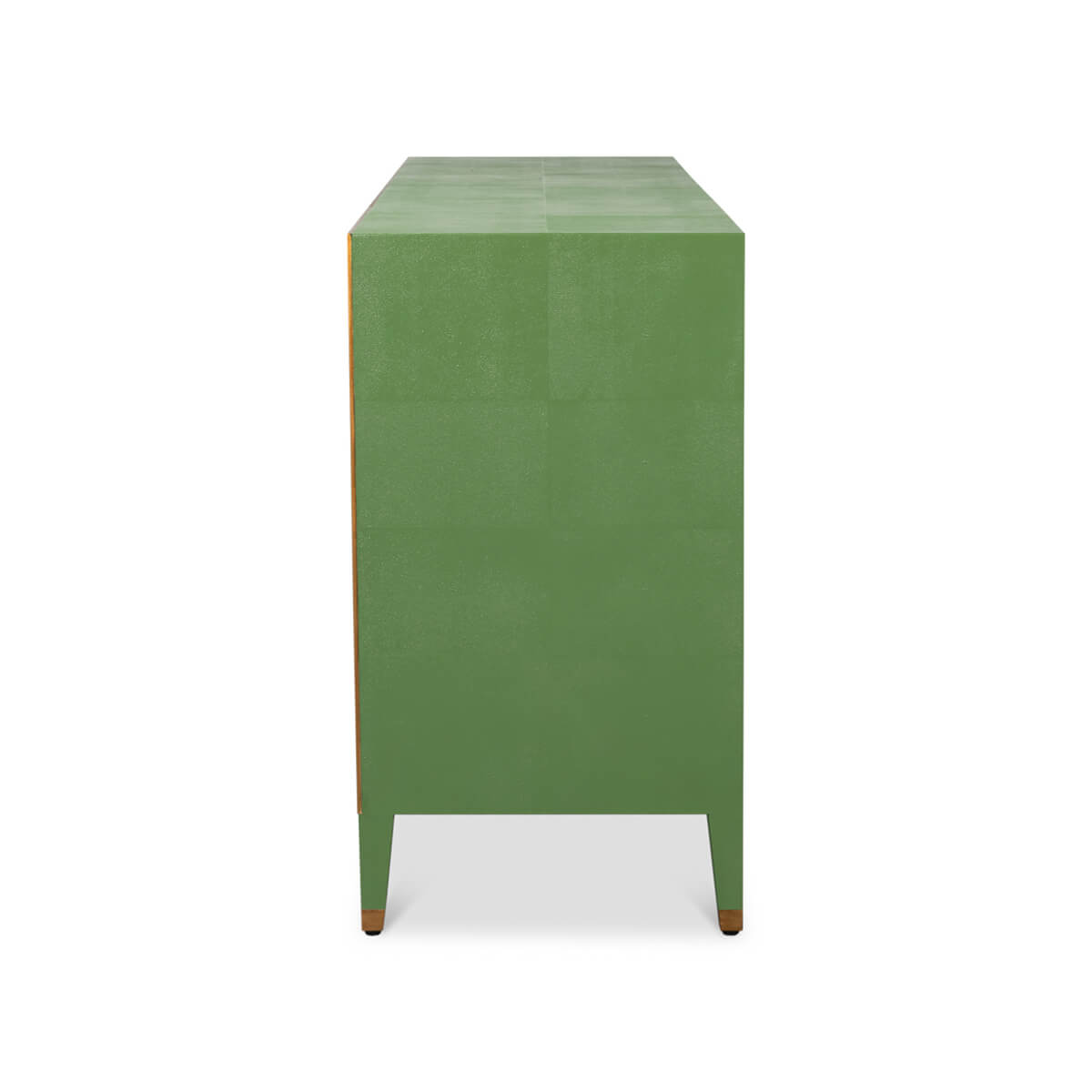 Art Deco Style Shagreen Dresser in Watercress Green - English Georgian America
