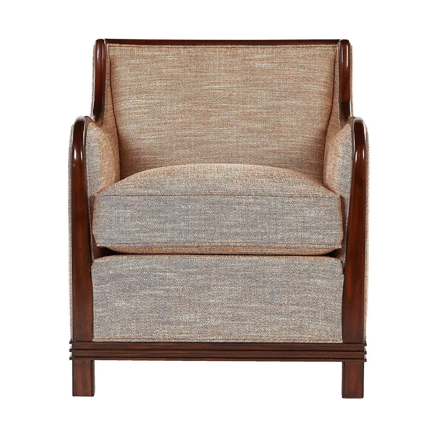 Art Deco Style Upholstered Armchair - English Georgian America