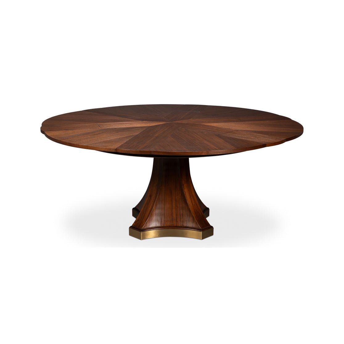 Art Deco Style Walnut Jupe Dining Table - English Georgian America