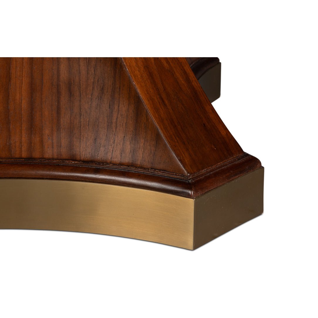 Art Deco Style Walnut Jupe Dining Table - English Georgian America