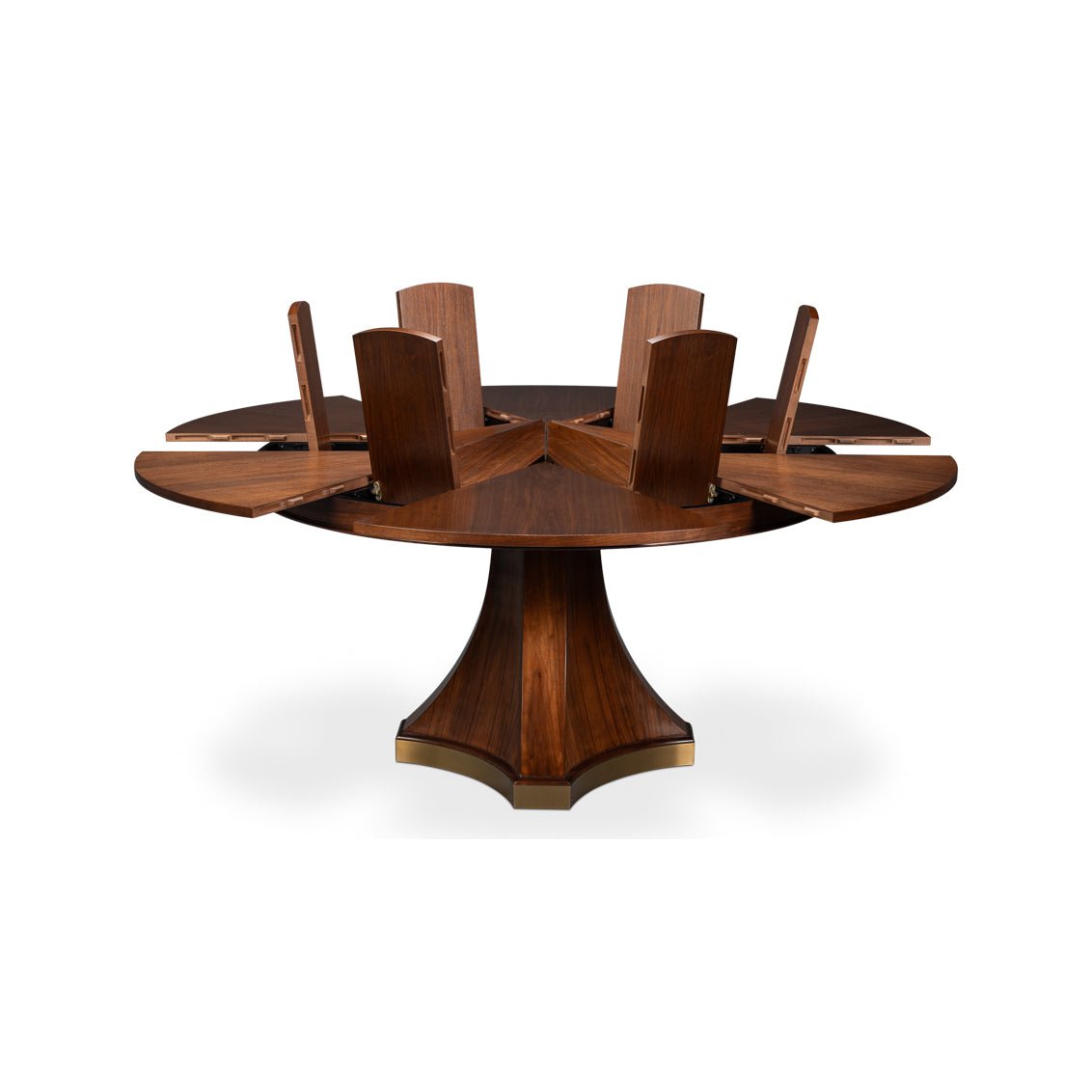 Art Deco Style Walnut Jupe Dining Table - English Georgian America