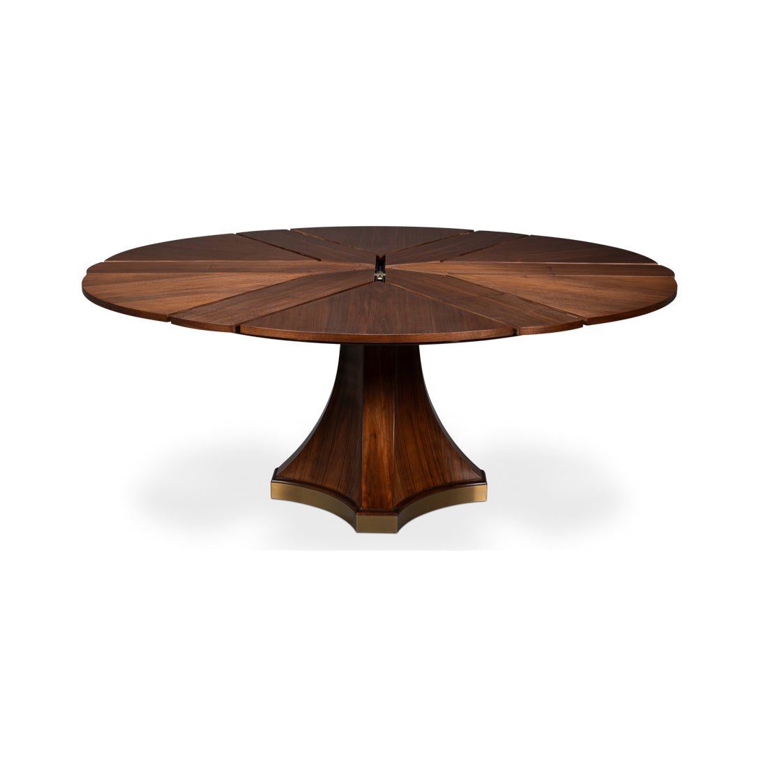 Art Deco Style Walnut Jupe Dining Table - English Georgian America