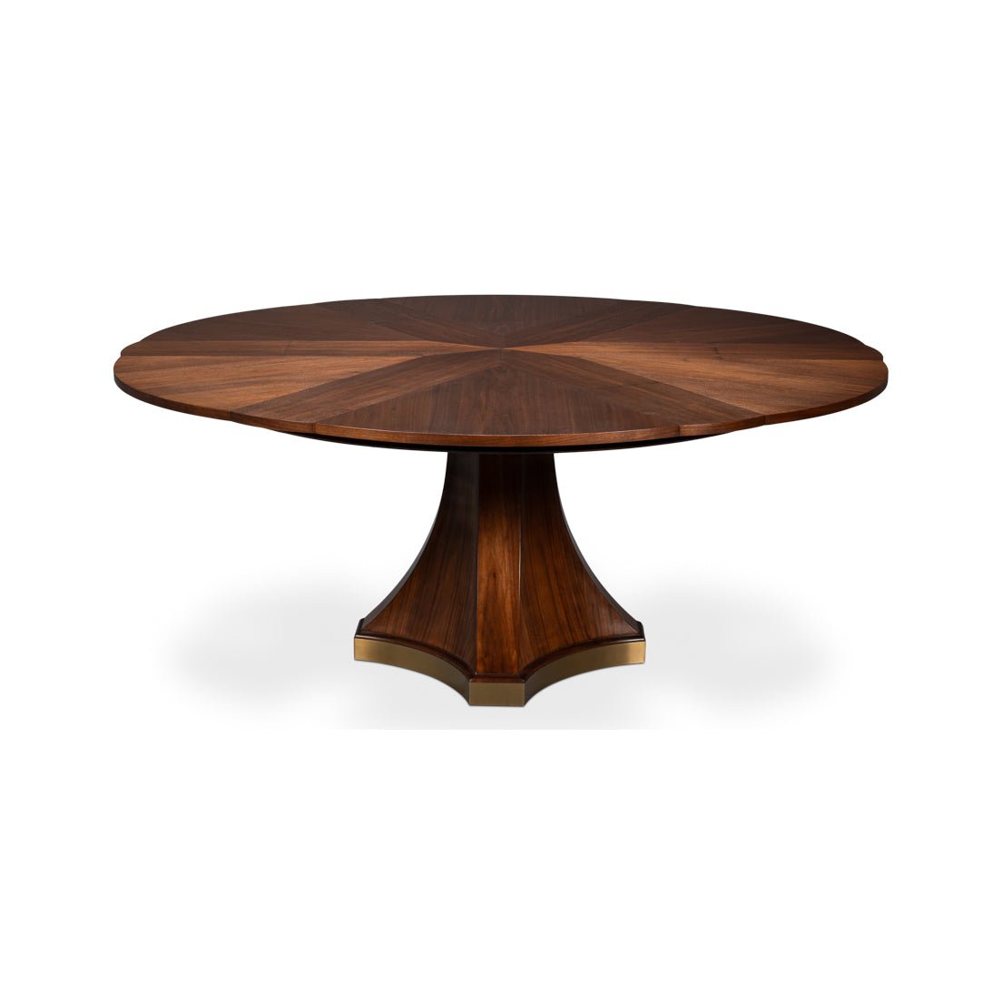 Art Deco Style Walnut Jupe Dining Table - English Georgian America