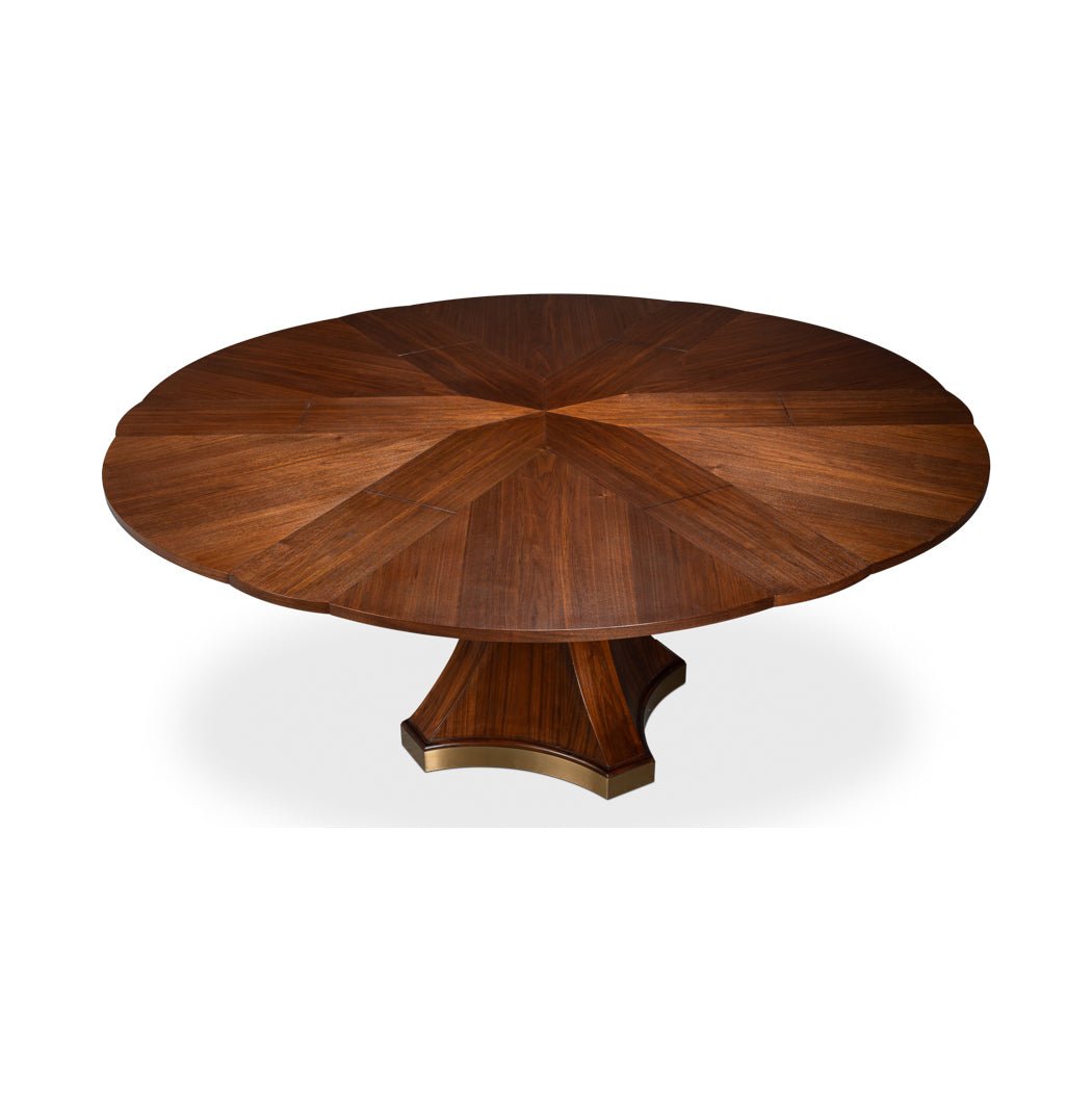 Art Deco Style Walnut Jupe Dining Table - English Georgian America