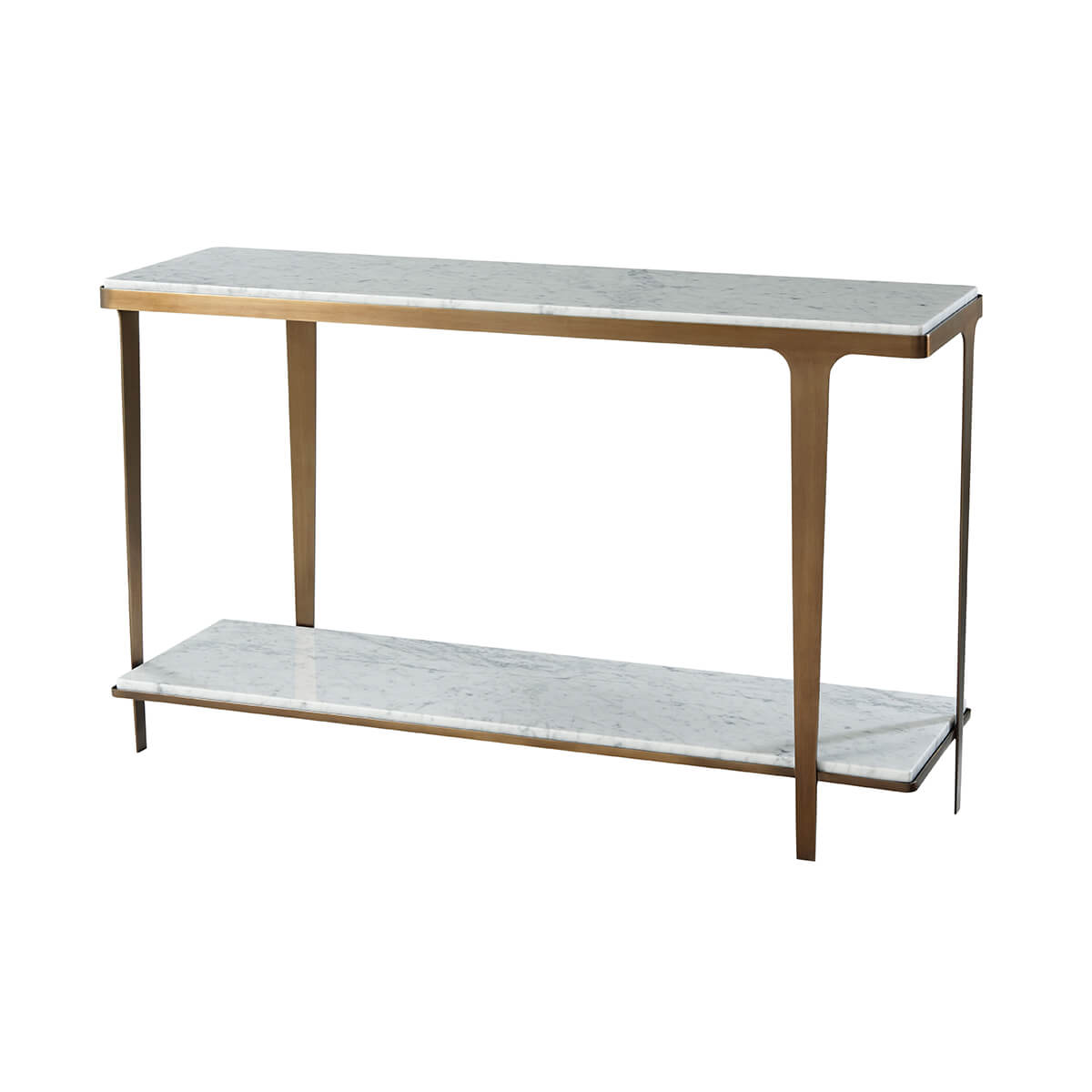 Art Deco Style White Marble Top Console - English Georgian America